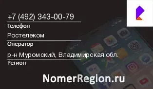 Кто звонил с 4923430079 - регион и оператор